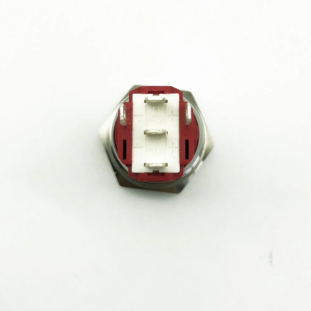 5 шт. 19 мм самовосстановление плоская головка знак питания LED 3V ~ 220V металлический