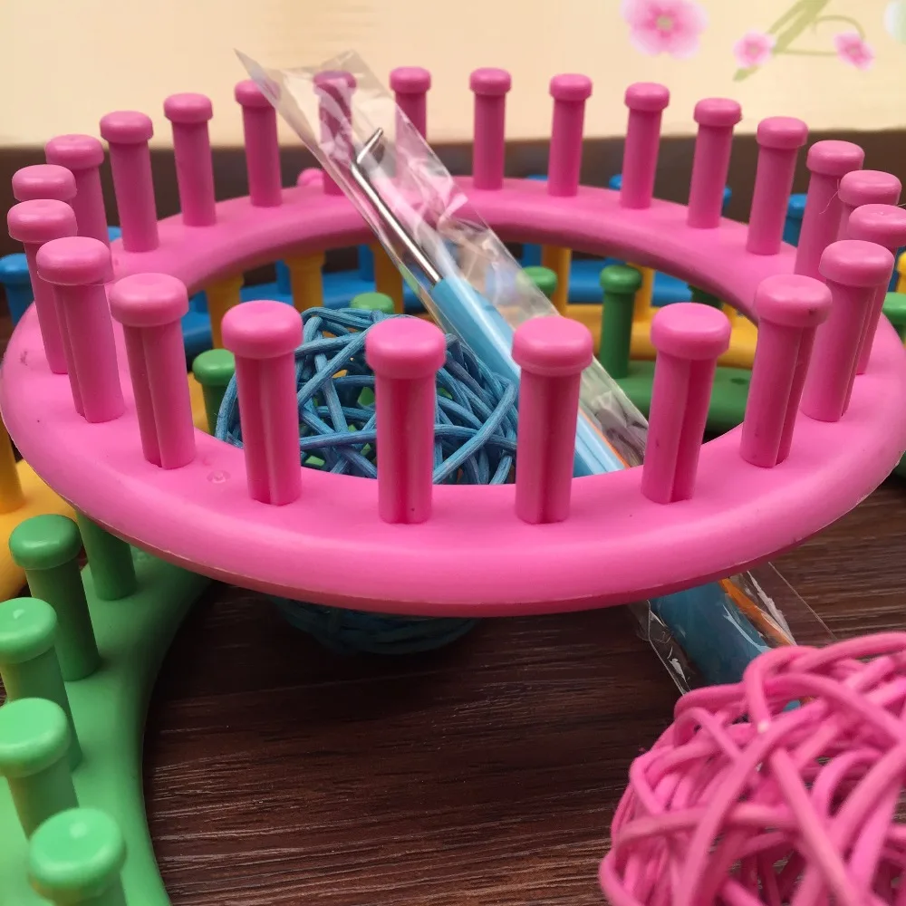 Бесплатная доставка цветной круговой вязальный станок 4 размера 14 см 19 24 29 для