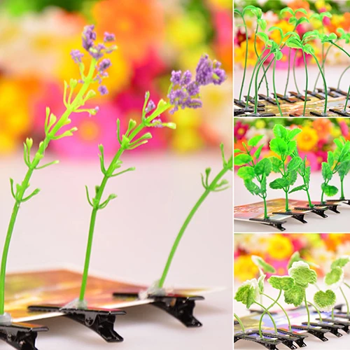 Мода Женщины Мужчины Дети Цветок Трава Антенны Шпилька Симпатичные Завод Зажим