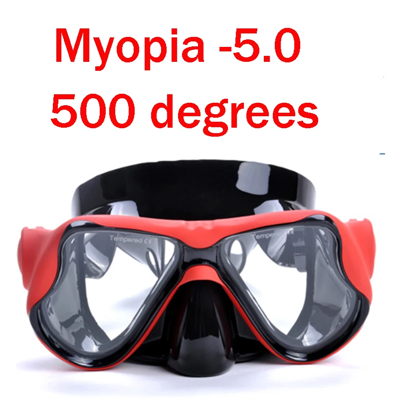 myopia -5 500 Акваланг маски для дайвинга оптические близорукие линзы для близорукости силиконовые очки для близоруких очки для чтения - Цвет: myopia -5 500