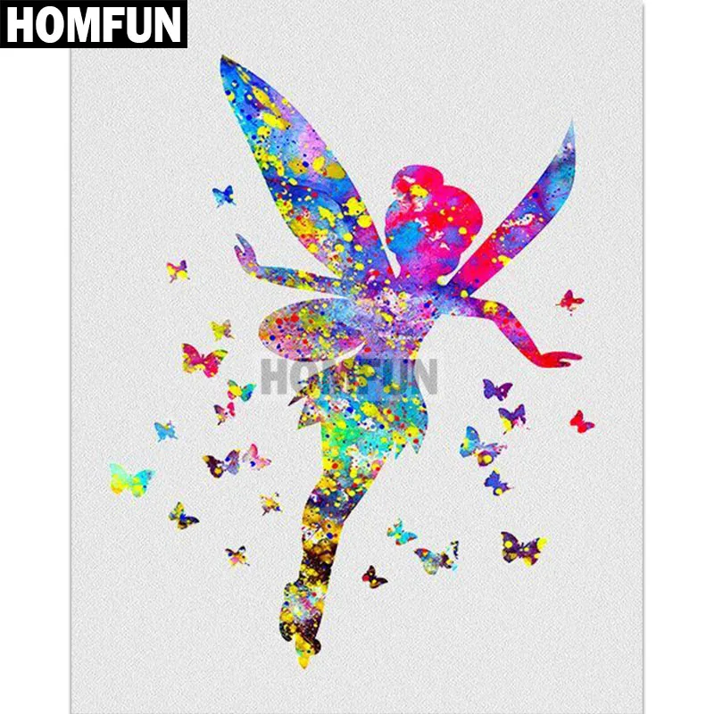 Прозрачный HOMFUN полная квадратная/круглая дрель 5D DIY Алмазная картина "мультяшная роспись" 3D вышивка крестиком 5D домашний декор A01851 - Цвет: Прозрачный