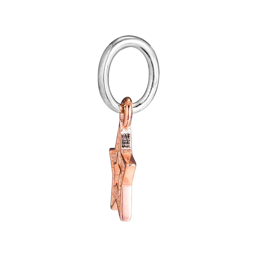 CKK Star Charm Bead Rose Gold Charms Fit Original Bracelets sterling silver jewelry women DIY Beads for Jewelry Making | Украшения и