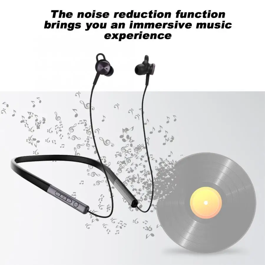 JH-ANC 10 Беспроводные спортивные наушники Bluetooth 4 2 с турбо-шейным креплением