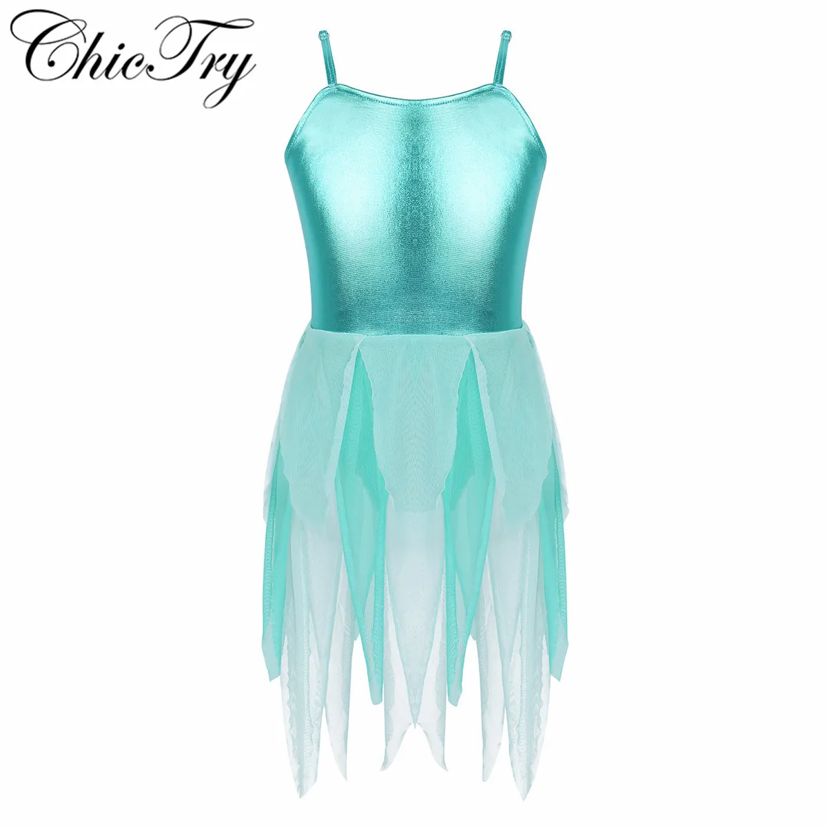 Детская балетная танцевальная одежда с блестками для девочек гимнастическое