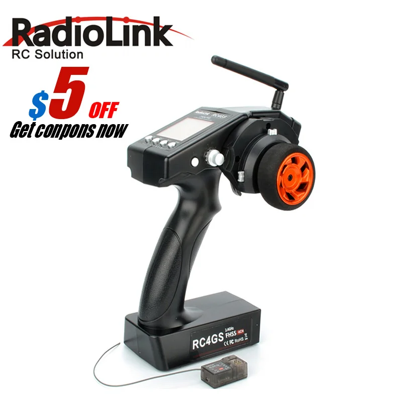 Новый Автомобильный контроллер RadioLink RC4GS 2 4G 4CH передатчик + гироскоп R6Fg внутри