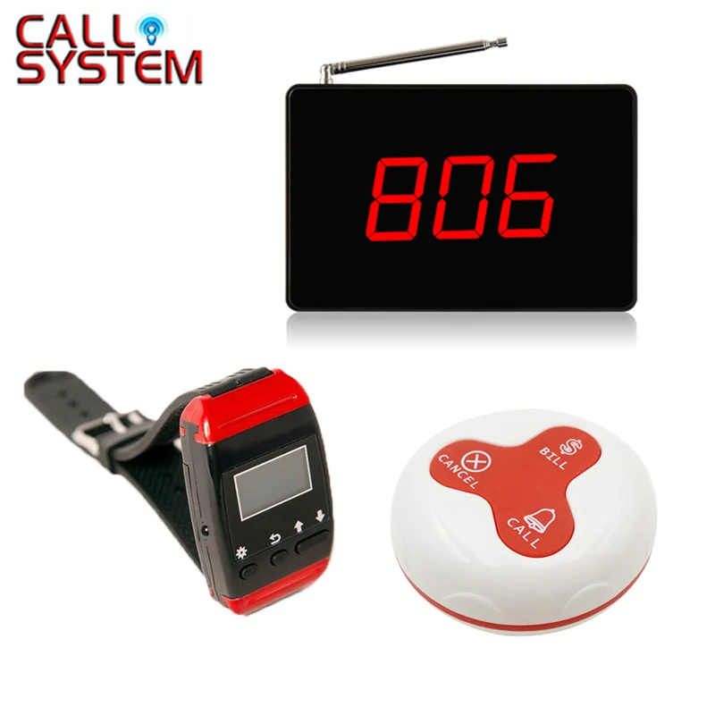 

Ycall Wireless Table Calling System Order Taking Services Waiting Customers Equipment( 4 display+2 watch+30 call button )