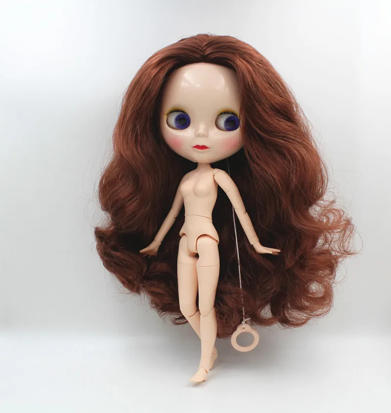 Blygirl, Блит куклы, коричневый медные завитки, новые куклы с 19 и 7 суставы, нормальное лицо снарядов, 1/6 куклы, куклы ню