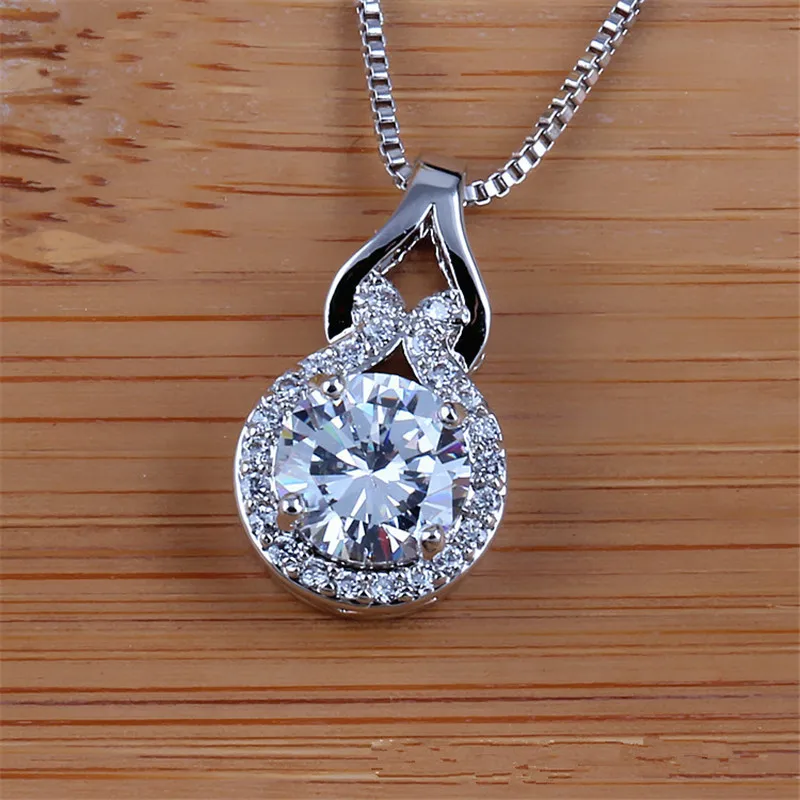 

RONGQING 6pcs/lot High Quality AAA Zircon Gourd Pendant Necklace Women Engagement Gift for Bridesmaids