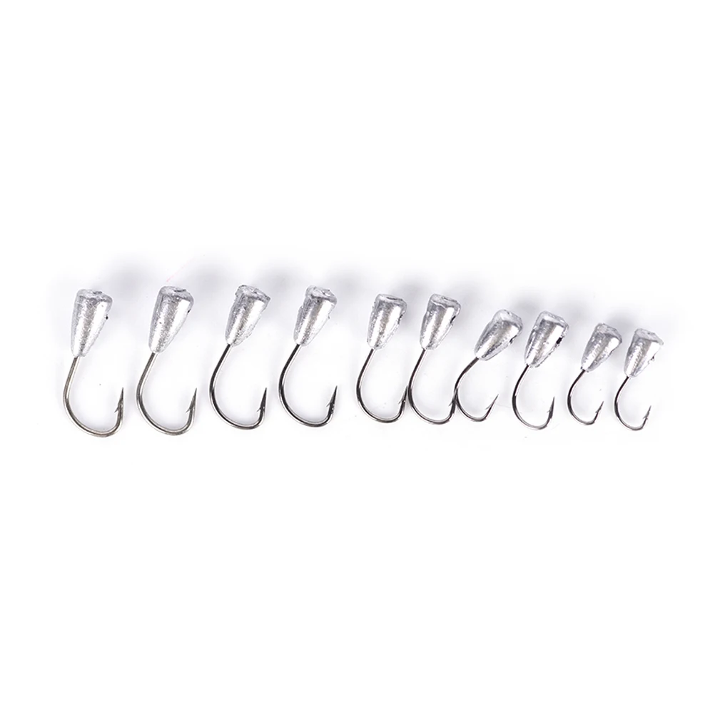 

10PCS Japan Overturned Hook Tin Jig Head Stand Hooks Titanium Tungsten Barbed Fishhook 2#/4#/6#