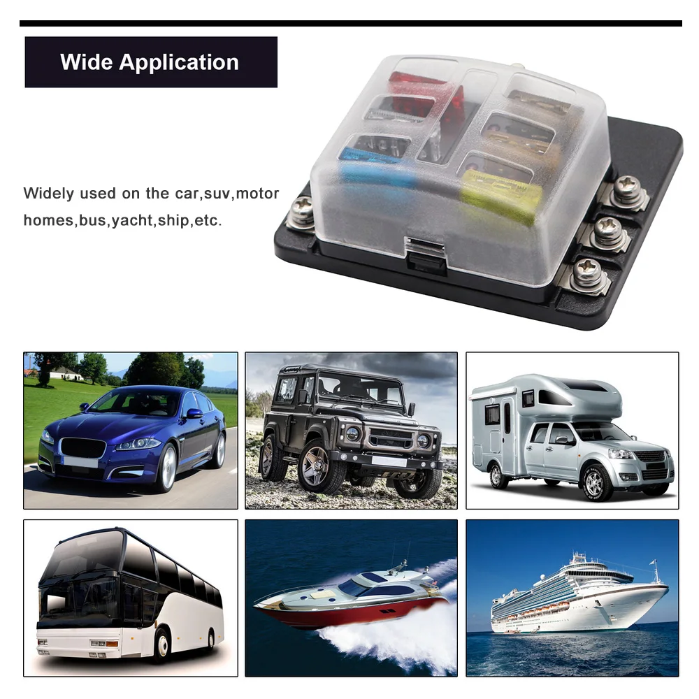 Новый универсальный 6 ходовой блок предохранителей светодиодный индикаторный