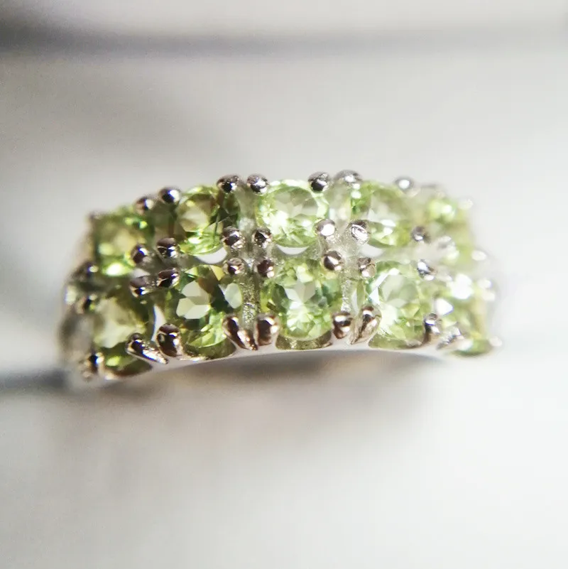 Кольцо Peridot бесплатная доставка натуральный Перидот ювелирное изделие в новом