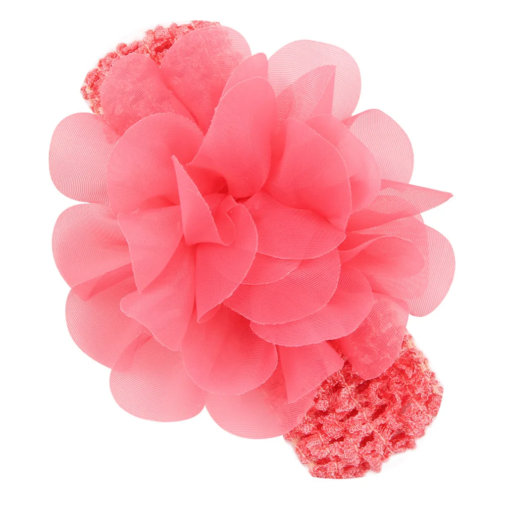 Baby Girls Chiffon Flower Headbands Hair Band Crochet Headband Accessories Headwear 20pcs Per Lot | Детская одежда и обувь