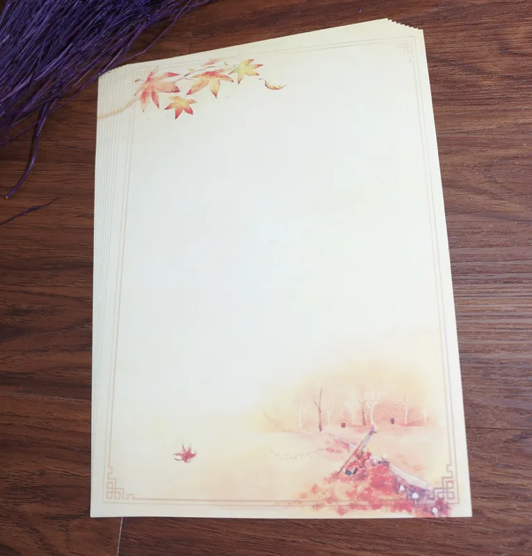 8 шт. Древняя китайская Стиль Винтаж Бланки Скрипки под клен|letterhead|treetree maple |