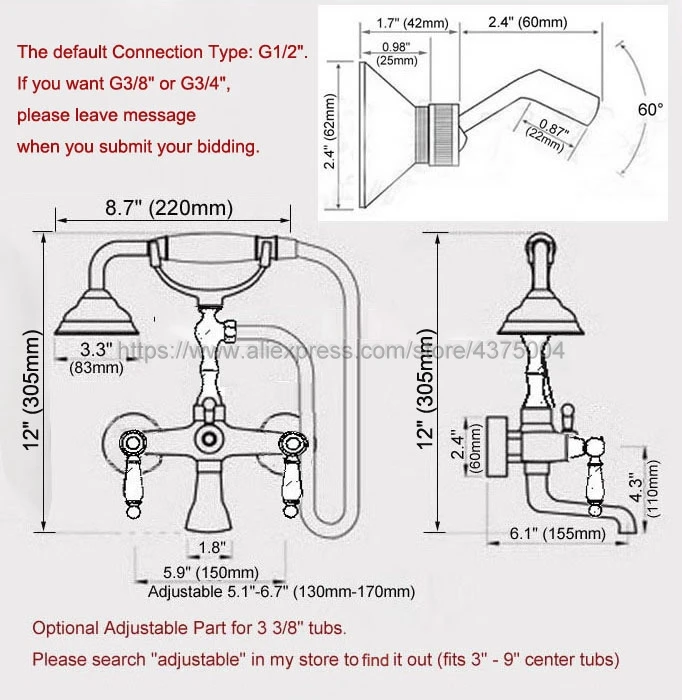 Полированный хромированный смеситель для ванны настенное крепление ручной с