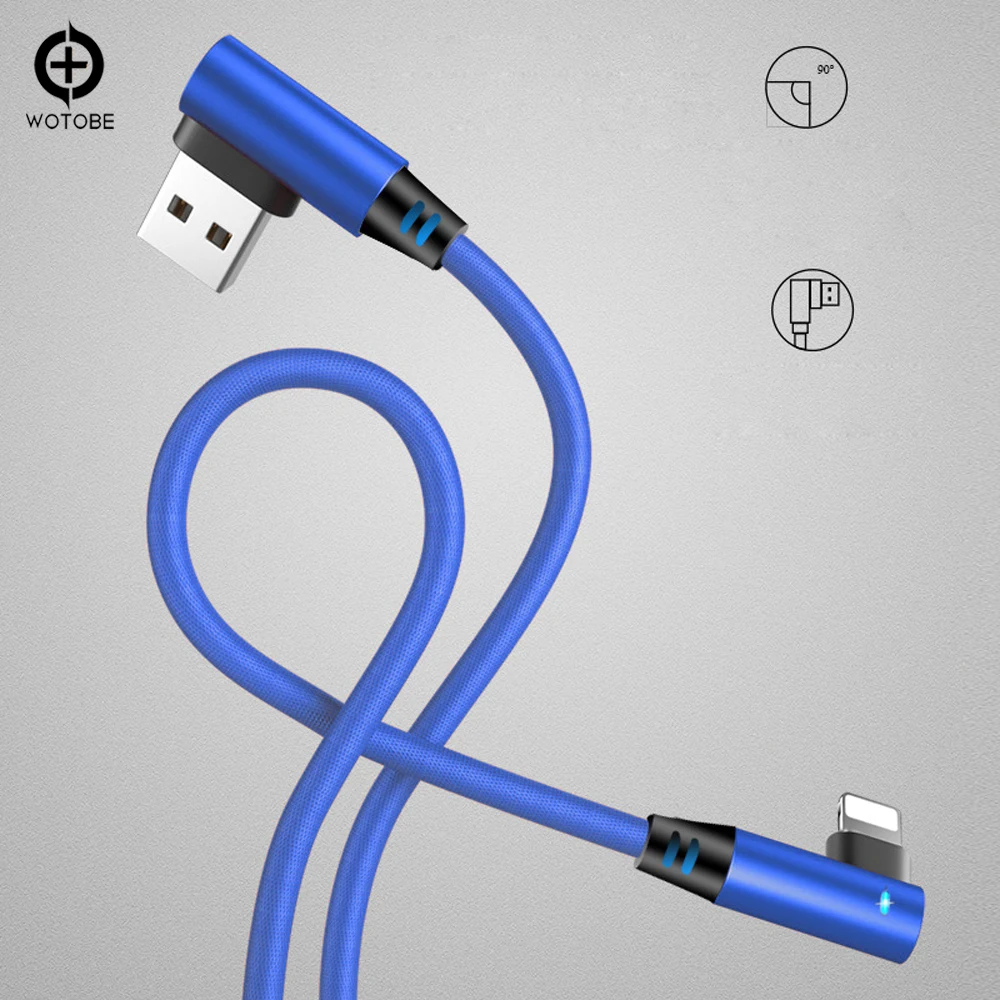Локоть зарядки светодиодный кабель, USB кабель для iPad iPhone XS XR X 8 7 6 6 S Зарядный кабель и USB кабель передачи данных телефонный адаптер