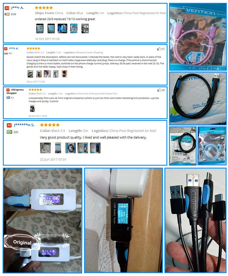 Vention usb type-C кабель для быстрой зарядки 2A USB 3,1 USB C кабель для передачи данных usb type-C зарядный кабель для samsung S8 Xiaomi huawei LG