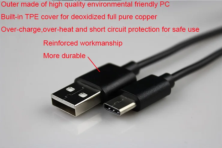 1 м USB-C 3 type C кабель для быстрой зарядки или + EU зарядное устройство Elephone p9000/m3/Ulefone