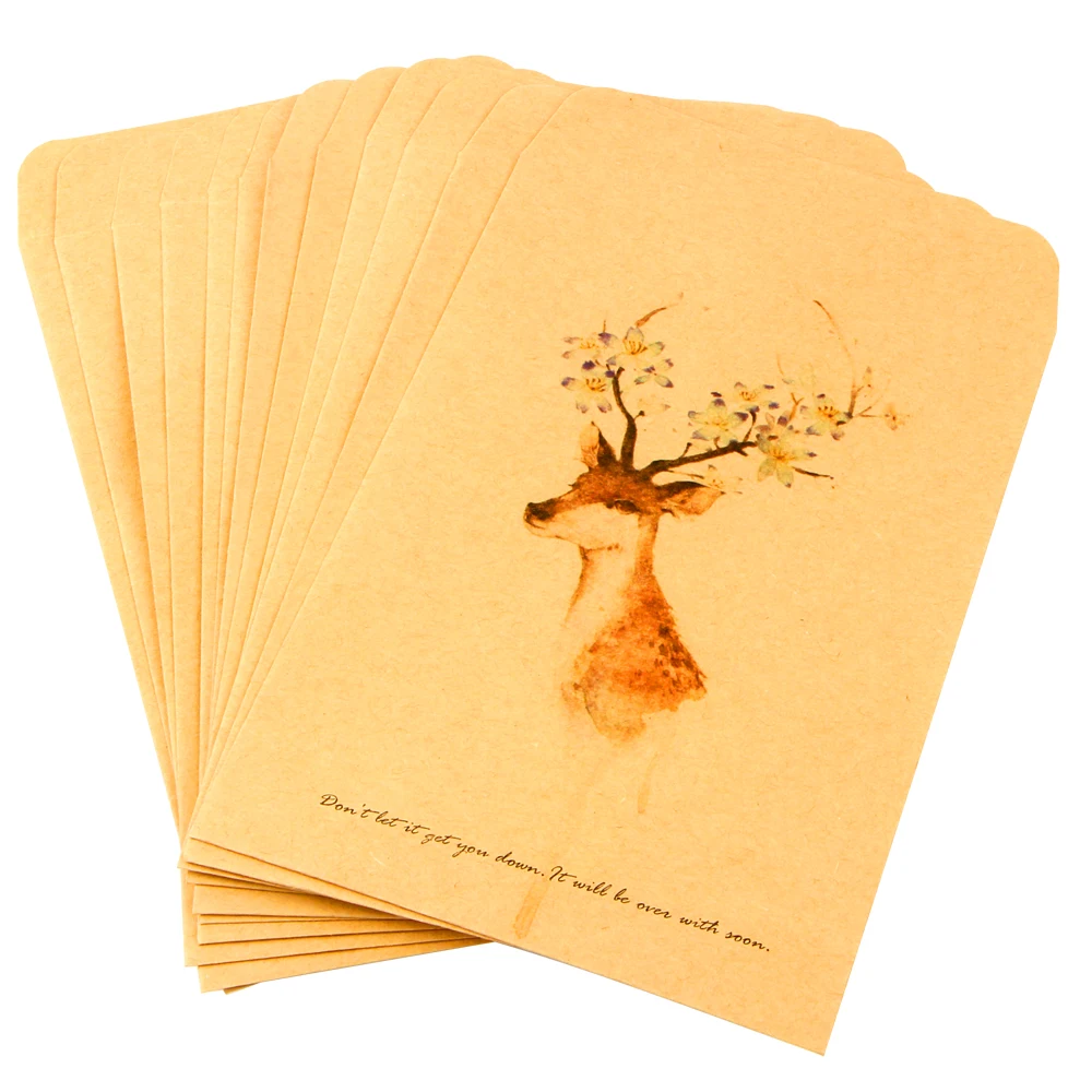 

20Pcs Vintage European Deer Style Designs Paper Envelope Wedding invitation For Postcard Kids Gift School
