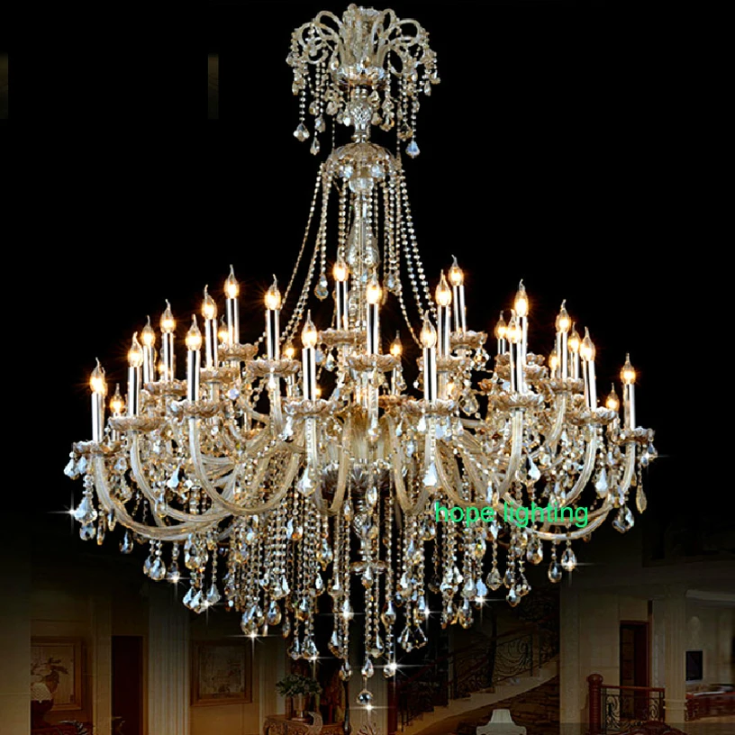 

Glass Lamp Large Chandelier Light Modern Chandelier Lighting Living Room Lamp Home Lighting Large Crystal Chandelier Champagne