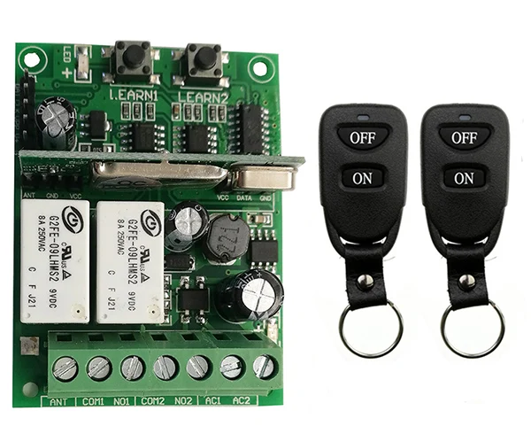 DC9V 12V 24V 10A 2CH RF беспроводной пульт дистанционного управления приемник + ремень