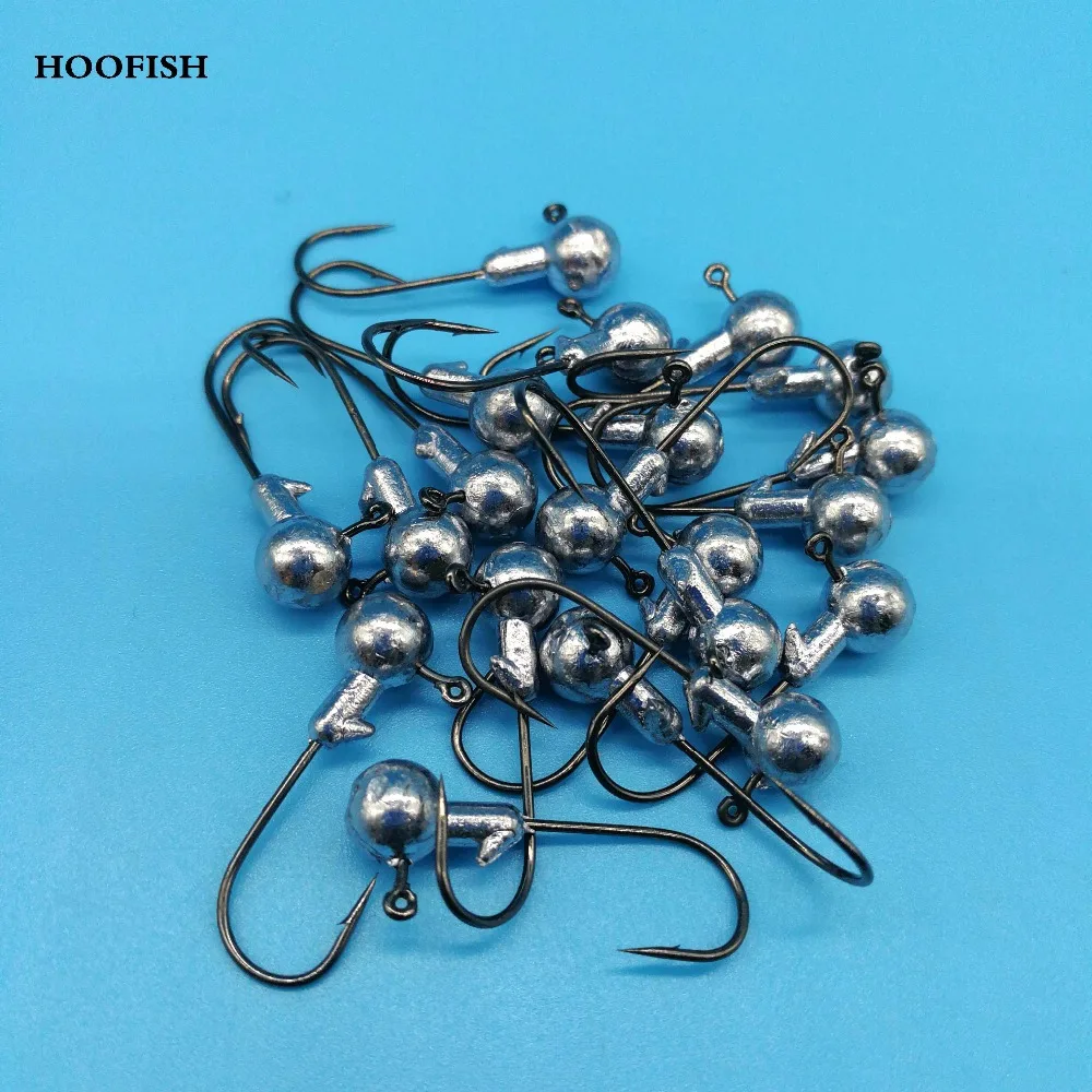 Рыболовный крючок с свинцовой головкой HOOFISH 30 шт./лот 1 г/1 7 г/2.5g/3.5g/5g/7g/10g/14 г/18 г/21 г/30