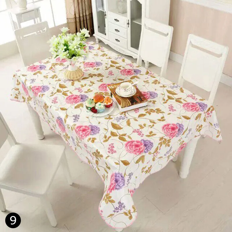 Pattern 09 Водостойкая маслостойкая ПВХ скатерть для дома, столовой, кухонной скатерти, размер декора 106*152 см/137*183 см#260625 - Цвет: Pattern 09