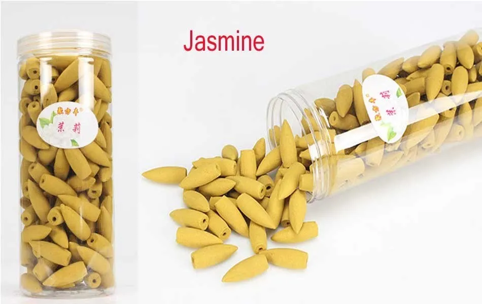 Jasmine Большая Емкость 15 видов аромата курильница для благовоний конусы 168 шт коробка упакована для водопада Курильница запах природы - Цвет: Jasmine