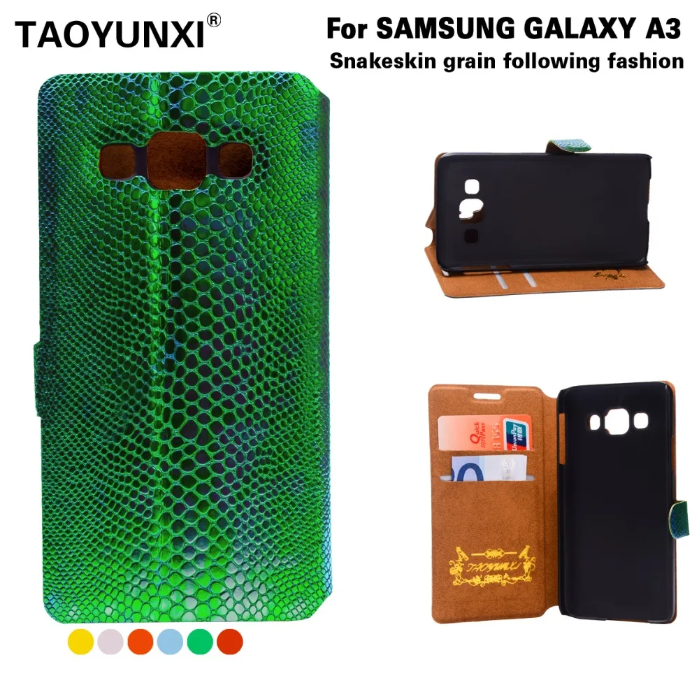 Чехол книжка из змеиной кожи для Samsung Galaxy A3 A5 A7 A8 A9 2015 2016 A710 E5 E7 g130 G313 G350 G355h G386f чехлы