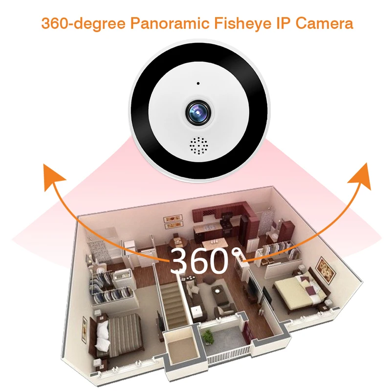 Wistino HD 960P беспроводной панорамный VR камера 360 градусов wifi ip видеонаблюдение