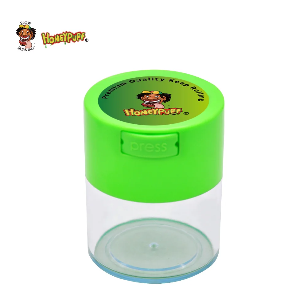 Green HONEYPUFF 274 мл Пластик герметичный мульти-Применение Vacuum Seal Портативный контейнер для хранения сухих Кофе/табака и трав для хранения Чехол - Цвет: Green