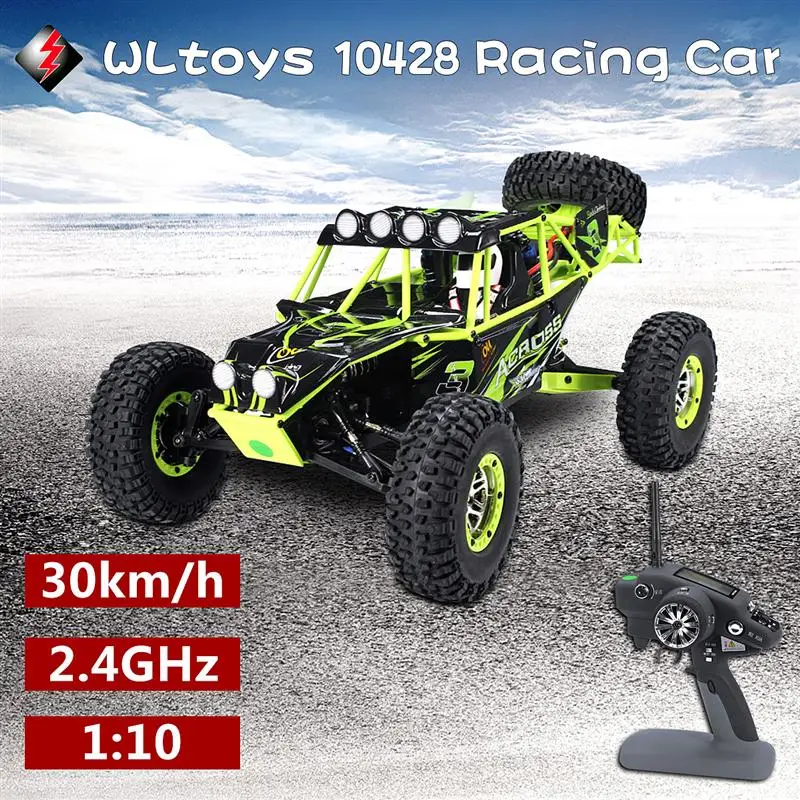 10428 1/10 2,4G 4WD RC монстр гусеничный ру автомобиль электрический альпинистский Автомобиль Дистанционное управление игрушки, светодиодные лампы скорость 30 км/ч
