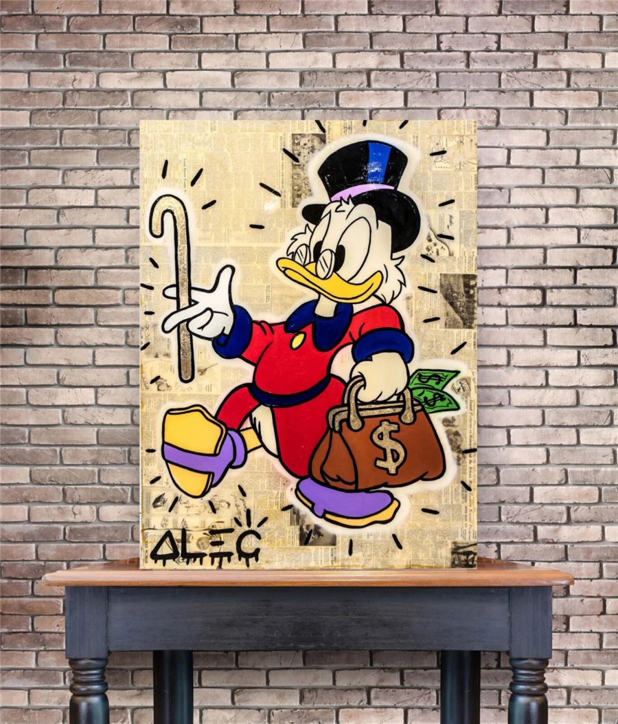 Alec Monopolys Uncle Scrooge Money HD настенная живопись холст с печатью постера декоративная для