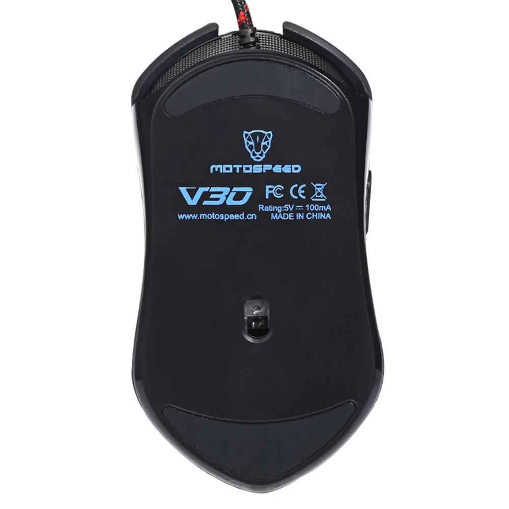 Motospeed V30 Профессиональная USB Проводная игровая мышь с светодиодный дисплеем
