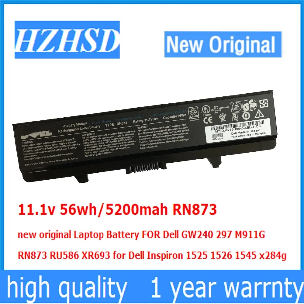 

11.1v 56wh/5200mah RN873 new original Laptop Battery FOR Dell Inspiron GW240 297 M911G RN873 RU586 XR693 1525 1526 x284g