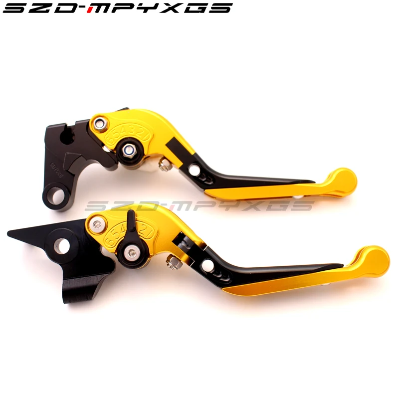 Золотой Новая рукоятка тормоза ЧПУ для SUZUKI GSX-S750 GSX S750 GSX-S 750 GSXS750 2011- складные телескопические Тормозные ручки сцепления 16 цветов - Цвет: Золотой