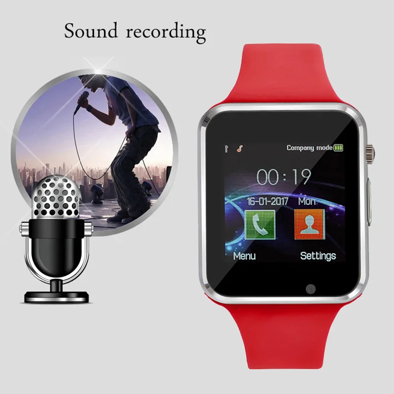 Bluetooth Смарт часы A1 Поддержка камеры SIM TF карты Шагомер Smartwatch для Xiaomi Huawei Andriod