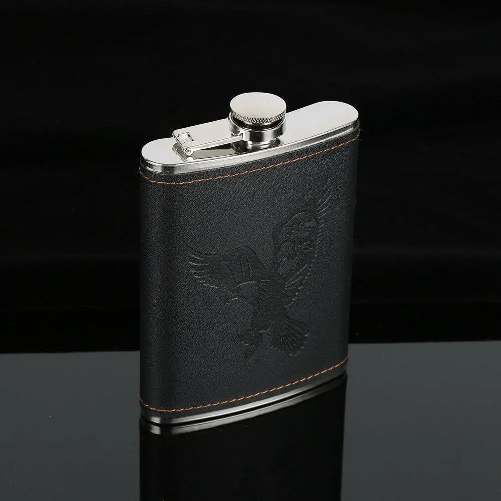 Stainless Steel Hip Liquor Whiskey Alcohol Flask Cap 7-9oz Pocket Wine Bottle Durable Solid | Дом и сад