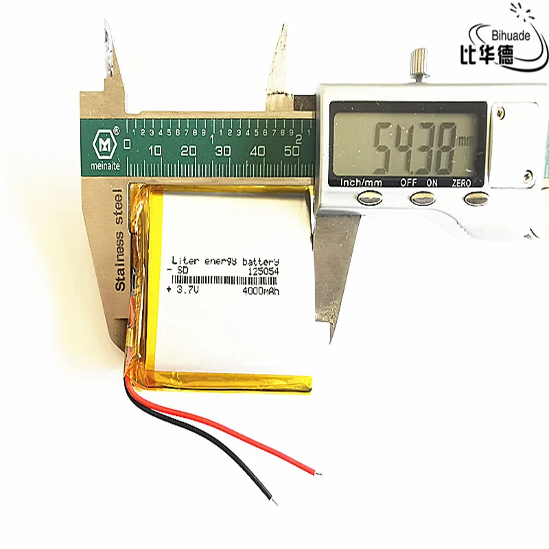 3 7 V 4000mAh 125054 литий полимерные MP3 MP4 навигационные инструменты маленькие