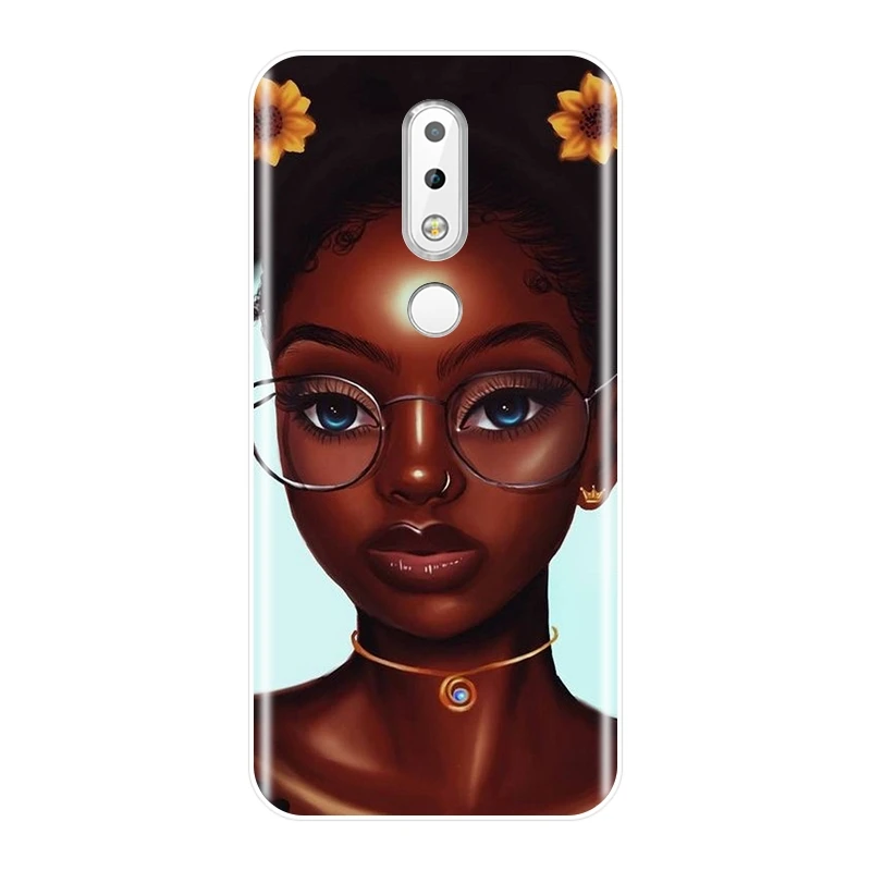 Чехол для телефона Nokia 2 1 3 5 6 7 Plus Мягкий силиконовый черный чехол накладка Magic Melanin