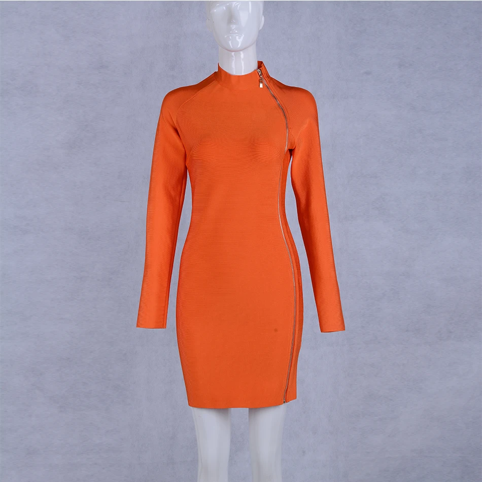 Новинка 2019 г. высокое качество оранжевый шик осень Для женщин с длинным рукавом в