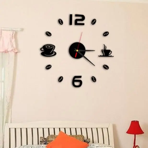 Модные Акриловые DIY самоклеющиеся внутренние стены Креативные украшения часы P #