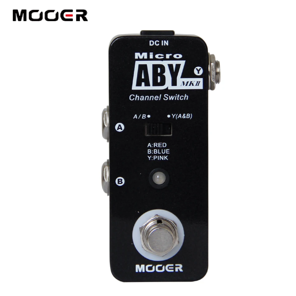 Педаль для гитарных эффектов MOOER Micro ABY Channel Switch Pedal полностью металлический корпус