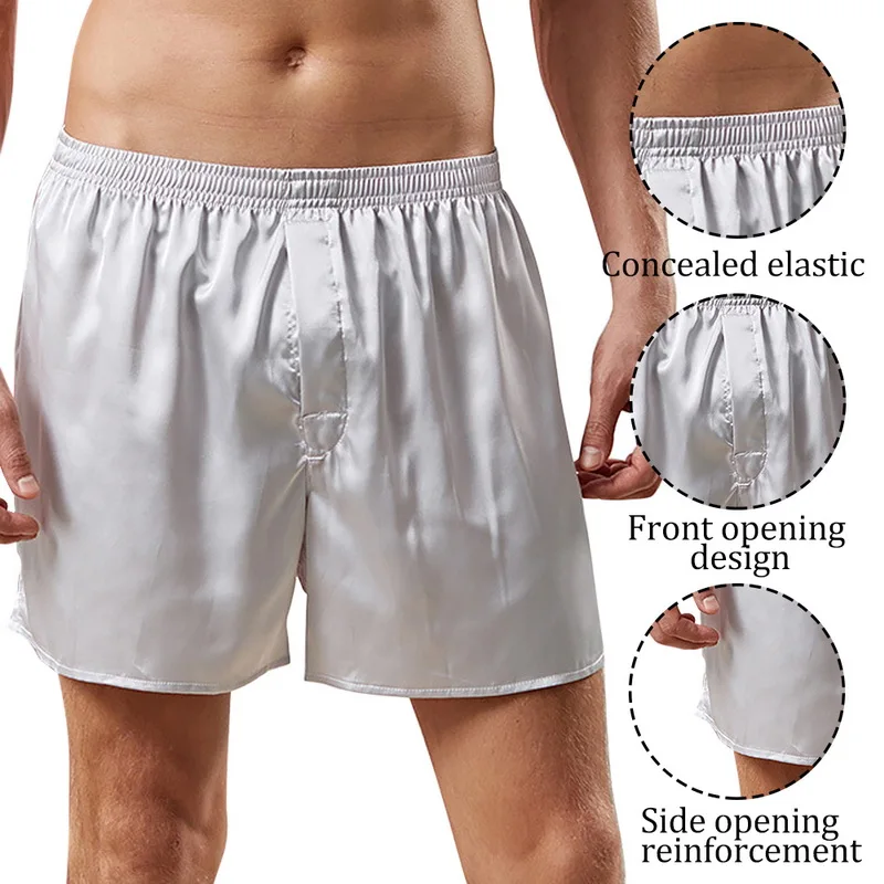 HEFLASHOR мужское нижнее белье летние свободные шорты тонкие дышащие шелковые штаны