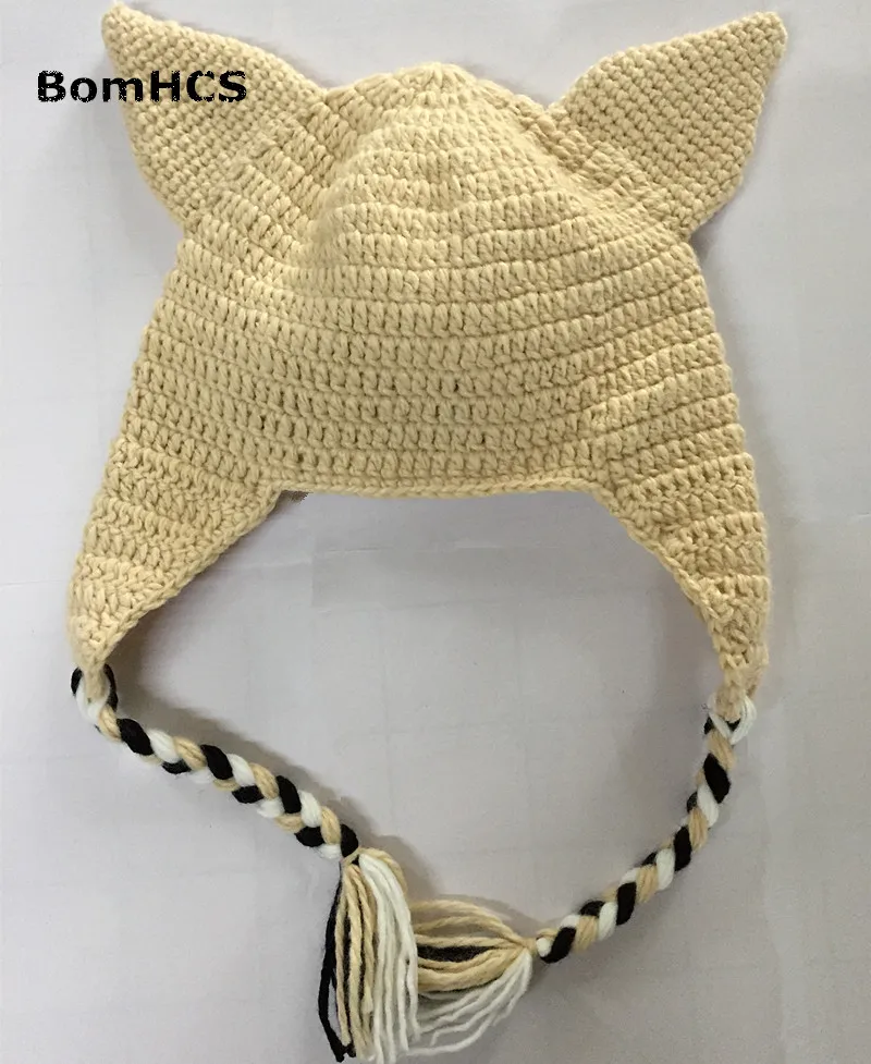 BomHCS модная Милая зимняя теплая вязаная крючком шапка для собак ручной работы