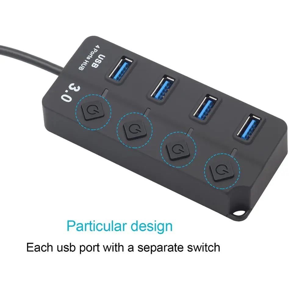 Высокоскоростной usb хаб 3 0 с 7 портами сплиттер USB индивидуальными
