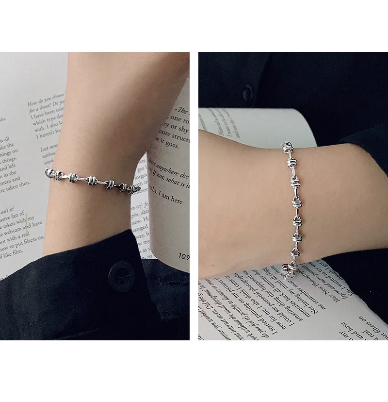 Мужские браслеты SHANICE из стерлингового серебра S925, INS, браслеты-цепочки с кубинским звеном для мужчин и женщин,, ювелирные изделия, подарок в стиле панк