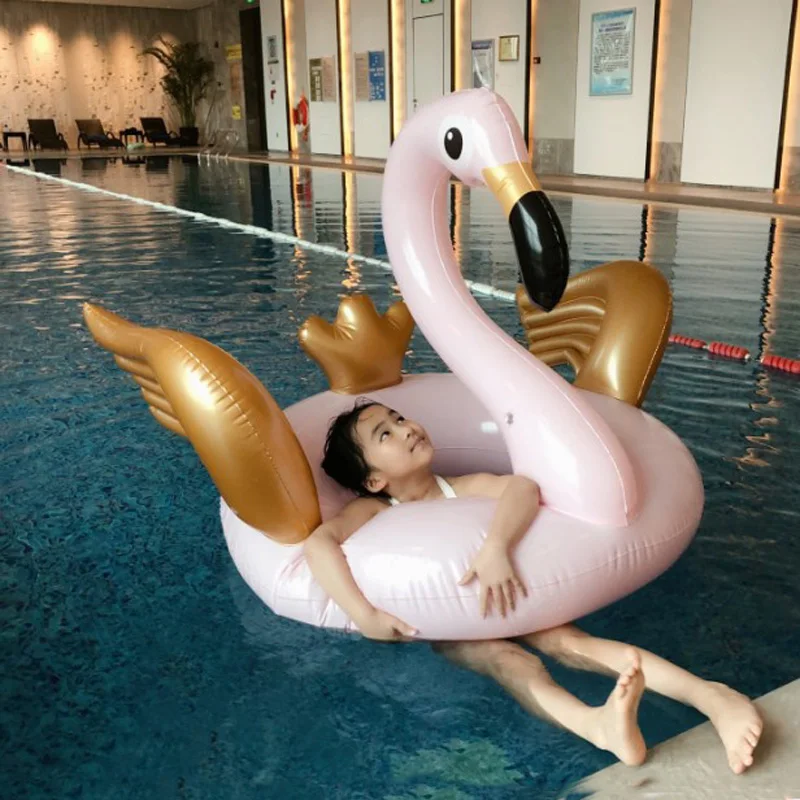 Надувной матрас для бассейна из ПВХ розовый и золотой цвета 130 см|Аксессуары| |