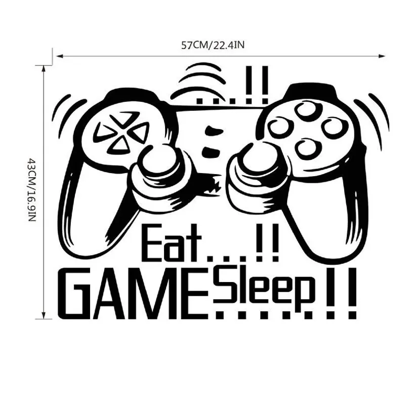 Playstation Xbox EAT SLEEP настенный игровой стикер для детской спальни художественные