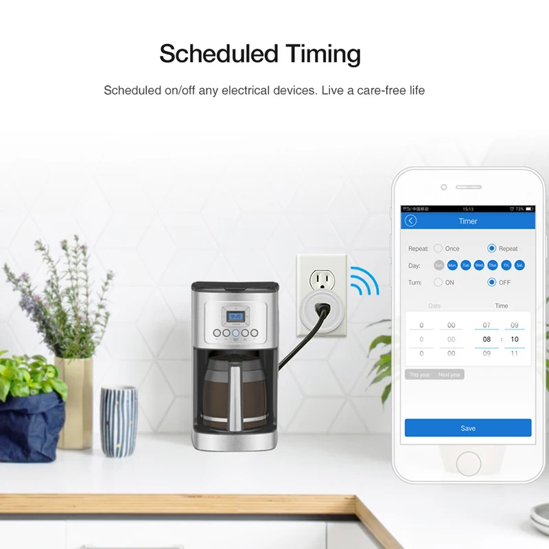 Lonsonho мини США умная розетка Wifi умная розетка работает с Google Home мини Alexa eWeLink умный дом автоматизация