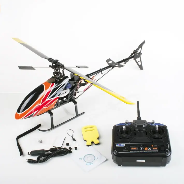 Titan 450 V2 RTF 6CH 2.4Ghz Remote Control 3D Align T-rex Single Blade Screw Propeller Gyro Servo Electric RC Helicopter | Игрушки и